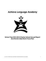 Achieve Language Academy 2014-2015 Annual Report Cover